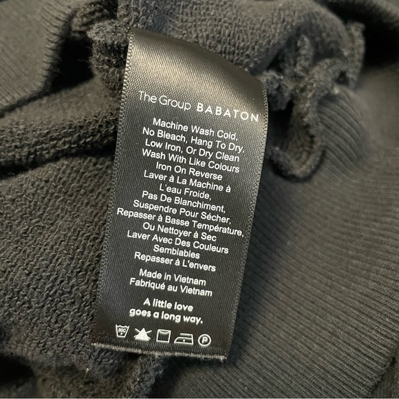 Aritzia The Group Babaton Black Crewneck Sweatshirt Women’s Oversized XXS - Picture 3 of 6
